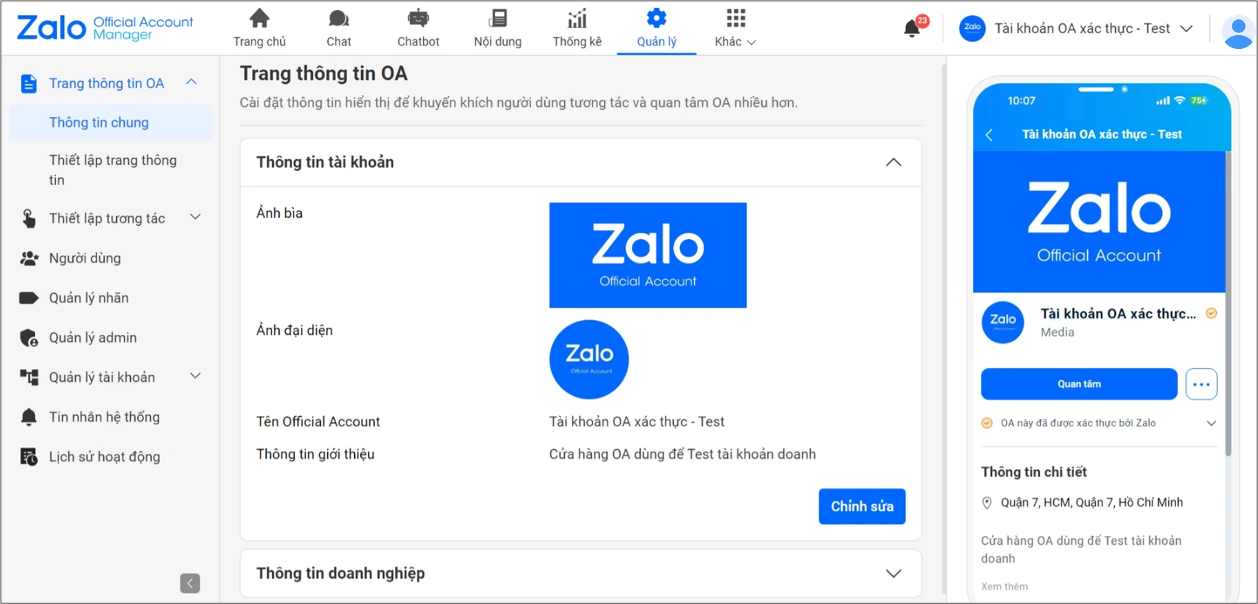 Chatbot AI Cho Zalo OA